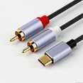 thumbnail image 2 of USB C to 2RCA Audio Cable Adapter Type-C to Dual RCA Audio Video USB Cord Compatible with for Phone, 2 of 5