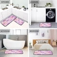 thumbnail image 4 of 2-Piece Kitchen Rugs Set Non-Slip Mats Carpet Floor for Kitchen, Bathroom (19.7"x27.6" & 19.7"x47.2") Watercolor Purple Bows, 4 of 7