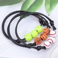 thumbnail image 4 of 10 pulseras de tenis de baloncesto y béisbol para niños, regalo de fiesta de béisbol, pulsera deportiva ajustable, 4 of 5