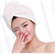 thumbnail image 4 of Toalla de microfibra para secar el cabello con botón, rápida absorción, turbante de secado rápido para mujer, color rosa., 4 of 5