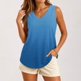 thumbnail image 4 of Molidfa Women's V-Neck Sleeveless Gradient Color Relaxed Fit Casual Cami Modern Summer Top, 4 of 5