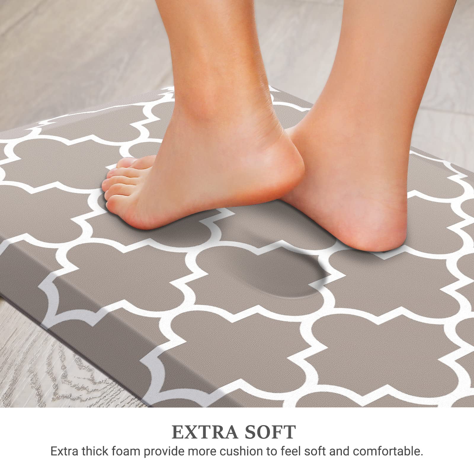 Anti Fatigue Cushioned Mat, 3/4 Inch Thick Comfort with Non Slip Foam, –  Modern Rugs and Decor