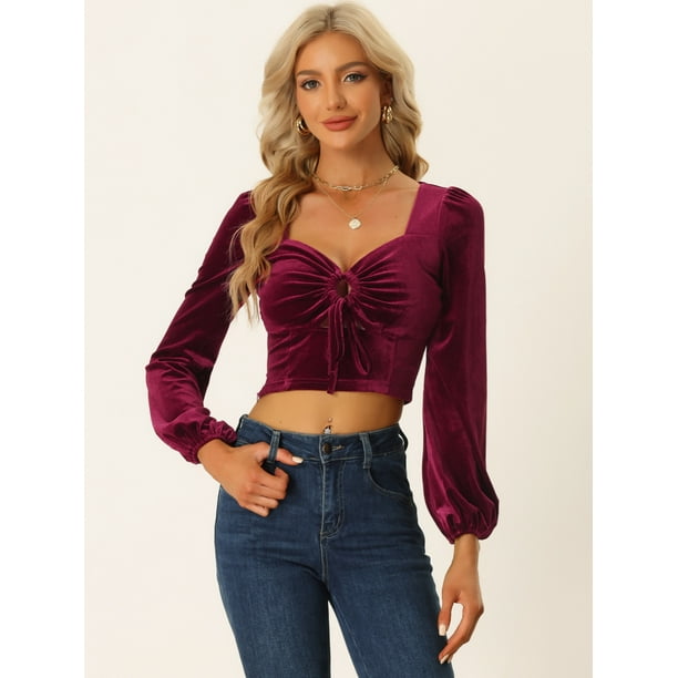 Color Vino Modelos De Blusas Del 2019 Blusas En Terciopelo 2019