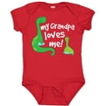 thumbnail image 3 of Inktastic My Grandpa Loves Me Dinosaur Boys Baby Bodysuit, 3 of 5