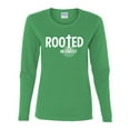thumbnail image 2 of Wild Bobby Rooted in Christ Inspirational/Christian Women Graphic Long Sleeve Tee, Kelly, Large, 2 of 5