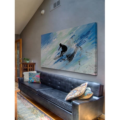 "Downhill Swish" Painting Print on Wrapped Canvas