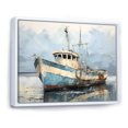 thumbnail image 2 of Designart "Azure And Snow Fishing Vessel IV" Coastal Boat Floater Framed Wall Art Living Room, 2 of 5