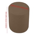thumbnail image 3 of Housses Extensibles Rondes pour Pouf Repose-Pieds Housse de Sofa Housse de Tabouret Repose-Pieds Housses Brun, 3 of 7