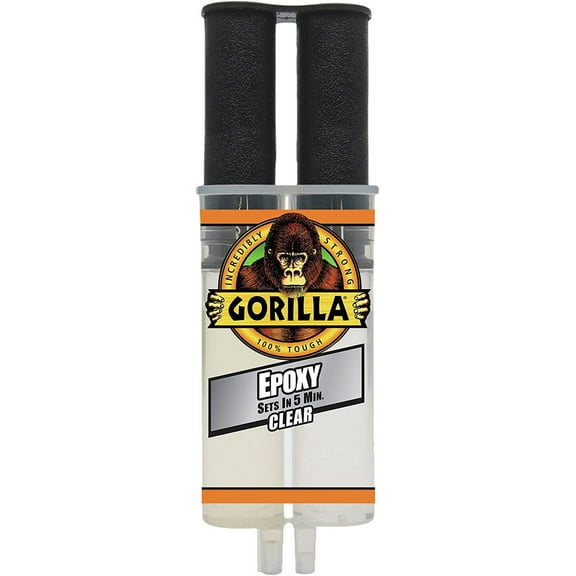 Gorilla Glue Bond Steel, Aluminum, Glass, Wood, Ceramic, Tile and Most Plastics Clear Epoxy Syringes, 0.85fl oz