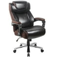 thumbnail image 3 of BizChair Big & Tall 500 lb. Rated Brown LeatherSoft Executive Swivel Ergonomic Office Chair with Adjustable Headrest, 3 of 12