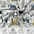 thumbnail image 4 of MIBNCE Kids Cartoon Excavator Bedding Comforter Sets for Boy and Girls,Cartoon Engineering Vehicle Bedding Set,Construction Truck Pattern Comforter Set with 2 Pillowcases,Twin Size,Style A, 4 of 7