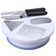 thumbnail image 1 of Piezas de Plato Giratorio para Pasteles, Plato Giratorio para Pasteles de Fondant, Plato Giratorio para Pasteles, Espátula de Pastelería de Plástico para Hornear, Decoración de Pasteles, 6 Piezas, 1 of 5