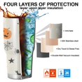 thumbnail image 7 of 30oz Beige Halloween Pumpkins Ghosts and Bats Tumblers Stainless Steel Tumbler with Lid and Straw,Vacuum Insulated Double Wall Travel Tumbler Cups Mug with Cleaning Brush for Coffee,Tea, 7 of 7