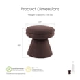 thumbnail image 3 of Furniture of America Thia Modern 17.5" Upholstered Mushroom-Shape Design Stool, Brown, 3 of 9