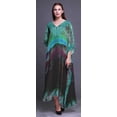 thumbnail image 4 of Phagun Artistic Waves Abstract Womens Long Beach Kaftan Beachwear Bikini Coverup Maxi Dress-XL-3X, 4 of 5