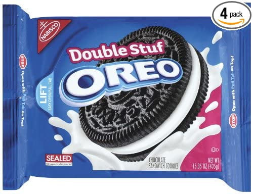 Oreo Double Stuff Chocolate Sandwich Cookie 15 35 Ounce Pack Of 4 Walmart Com Oreo Double Stuff Chocolate Sandwich Cookie 15 35 Ounce Pack Of 4 Walmart Com