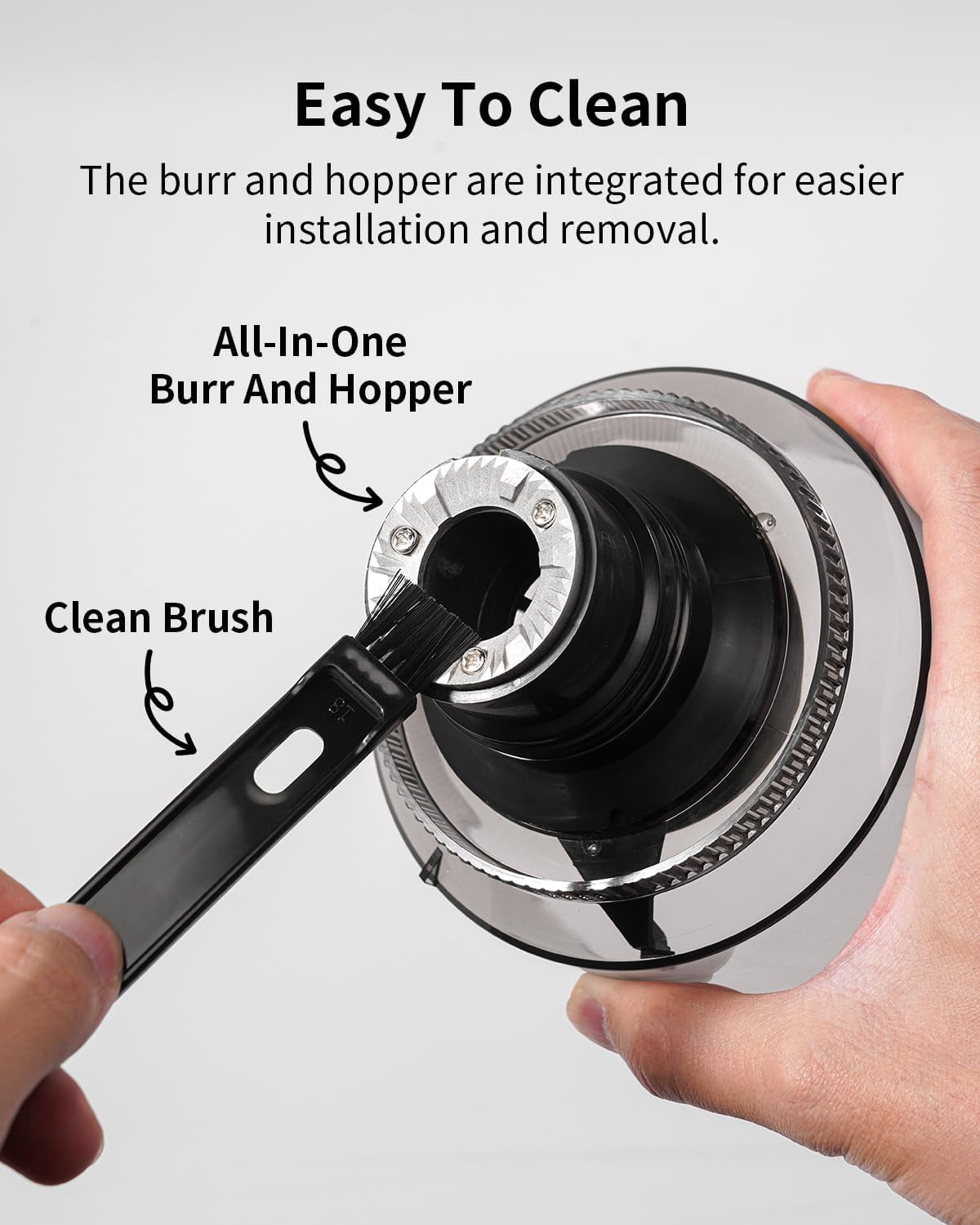 Electric Burr Coffee Grinder with 40 Settings, 50s Timer, Low-Speed for Rich Flavor
