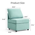 thumbnail image 3 of LINSY HOME Armless Chair, Middle RUBIK I Modular Sectional Sofa Couch Accent,Teal, 3 of 7