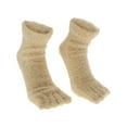 thumbnail image 2 of Unique Bargains 1 Pair Five Toe Socks Thickening Plush Socks for Women Khaki, 2 of 6