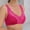 Hot Pink, variant on Women's polyester Orange chemical fiber underwear Women Full Cup Thin Underwear Plus Size Wireless Sports Bra Lace Bra Breast Cover Cup Large Size Vest Bras