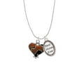thumbnail image 2 of Delight Jewelry Two-tone Enamel Cheetah Print Heart Best Mom Ever Charm Necklace, 2 of 4