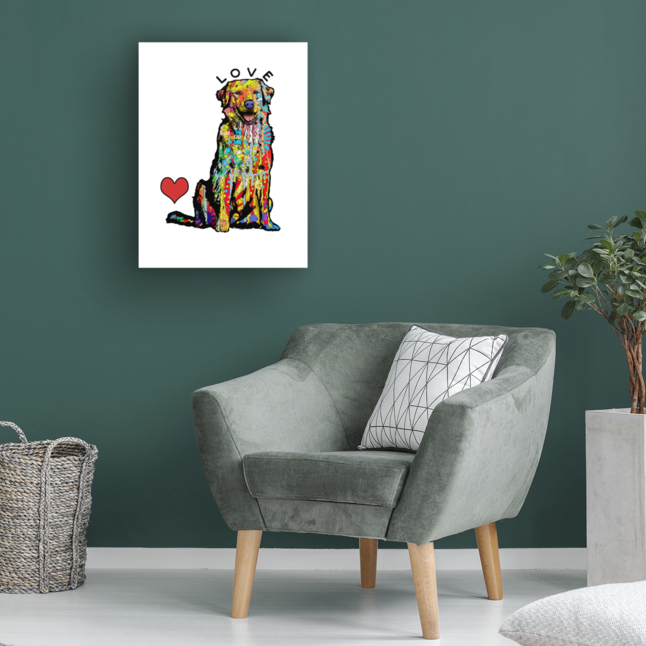 Canvas Wall Art - Dean Russo 'Love Golden' Wall Art for Living Room, Bedroom, or Office Décor by Trademark Fine Art - 14 x 19 Inches