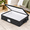 Black, variant on Beige Quilted Hard Shell Platter Storage Chest for 4 Serving Platters