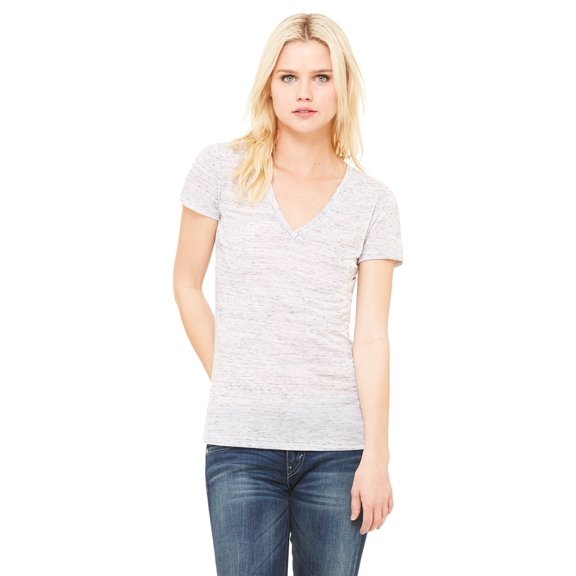 Women's Jersey Deep V-Neck Short Sleeve T-Shirt