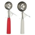 thumbnail image 1 of Uxcell 2 Pcs Cookie Scoops, Ice Cream Scoop with Trigger for Baking Cookie Dough Rice Pudding Kitchen Gadget, Red, Beige, 1 of 6