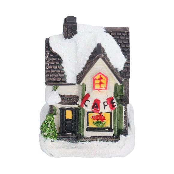 LED Christmas Resin Light House,Christmas Village House LED Christmas Luminous Lighthouse Christmas Village House Ultra Responsive