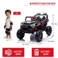 thumbnail image 6 of Track Seven 24V Ride on Car, 2WD Electric Off-Road UTV Truck w/ 400W Motors, Remote Control, Large Seat, Bluetooth, Lights, Power Display, Portable Handle, Electric Car for Boys Girls Aged 3+, Black, 6 of 7