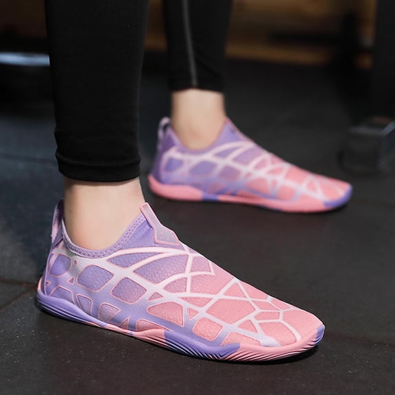 CQONEPT Men Womens Water Shoes Quick Dry Water Shoes Athletic Sport Barefoot Shoes for Swim Pool Beach Hiking Kayaking Purple 6