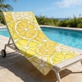 thumbnail image 4 of Cififendec Tropical Lemon Bath Towel, Vibrant Oversized Travel Foldable Skin-Friendly Quick Dry Absorbent and Sandproof Beach Towel, Summer Essentials, 4 of 5