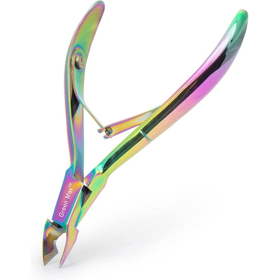 Green Max Cuticle Nippers-Nail Clippers-Professional Stainless Steel Cuticle Remover Pedicure Manicure