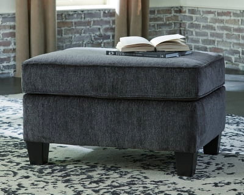 Signature Design by Ashley Contemporary Abinger Ottoman Chenille Smoke