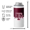 thumbnail image 5 of Logo Brands Ncaa Texas A&M Aggies Coolie De Lata Delgada Con Bloques De Colores De 12 Oz, Borde Extraíble Con Aislamiento De Doble Pared De Acero Inoxidable Para Uso En Vasos De Cóctel, 5 of 5