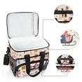 thumbnail image 6 of FORMRS Insulated Cooler Bag 24 Cans Capacity Soft Leakproof Lunch Box with Side Pockets, Beige Christmas Santa, 6 of 7
