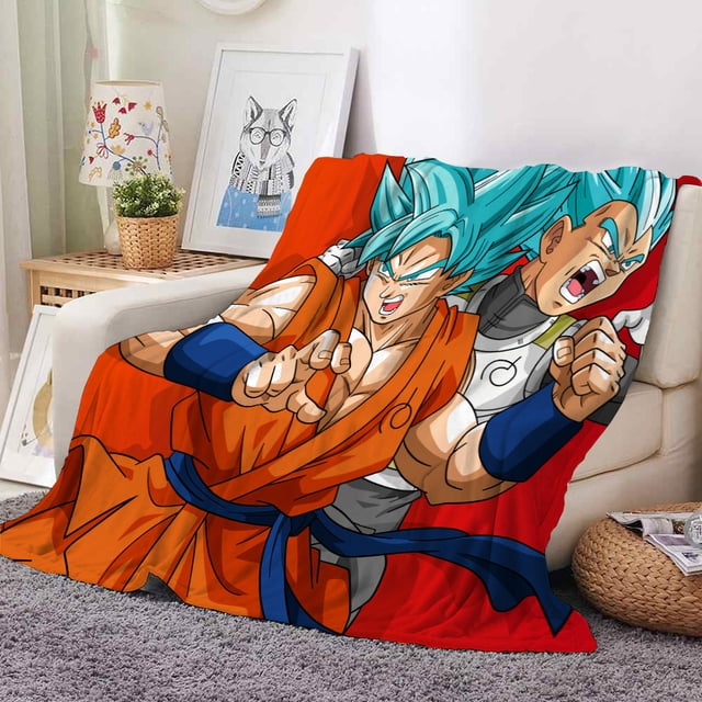 Cartoon Anime Dragon Ball Printed Flannel Coral Fleece Blanket Children'S Blanket