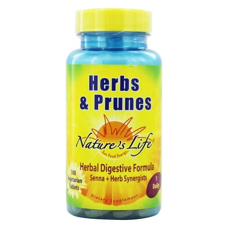 Herbal Life - Nature's Life - Herbs & Prunes Herbal Digestive Formula - 100 Vegetarian Tablets