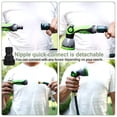 thumbnail image 2 of FUNJEE Garden Hose Spray Nozzle, Thumb Flow Control, On/Off Valve, Quick Connector, High-Pressure Nozzle Sprayer (10 Pattern ABS Spray, Green), 2 of 8