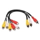thumbnail image 5 of New 3 RCA Male To 6 RCA Female Plug Splitter Audio TV DVD Video Adapter AV Cable, 5 of 5