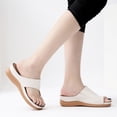 thumbnail image 6 of Ecetana Wedge Sandals for Women Flip Flops with Massage Footbed Casual Dressy Walking Sandals, 6 of 6