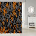 thumbnail image 2 of Manfei Abstract Camouflage Shower Curtain 72Wx72L, Old Fashion Camo Shower Curtain 72Wx72L, Dimgray Orange, 2 of 5