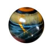 Natural Blue Tiger's Eye Jasper Quartz Sphere Crystal Ball Rock Healing 1.1in