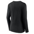 thumbnail image 3 of Women's Black Texas Longhorns Logo Long Sleeve V-Neck T-Shirt, 3 of 3