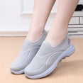 thumbnail image 4 of Domuza Orthopedic Athletic Shoes for Women Knit Slip On Sneakers with Soft Sole for Comfortable Casual Running and Everyday Wear Light Gray 8.5（EU-41）, 4 of 6