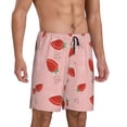 thumbnail image 2 of Kdxio Cute Strawberry C Print Mens Sleep Shorts Bottoms Soft Comfy Pajama Wear Pants with Drawstring Pockets, 2 of 7