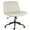 PU+PVC - Beige - With Wheels, variant on MCQ Armless Office Chair, Adjustable Height and Ergonomic Design, Linen - Beige - With Wheels