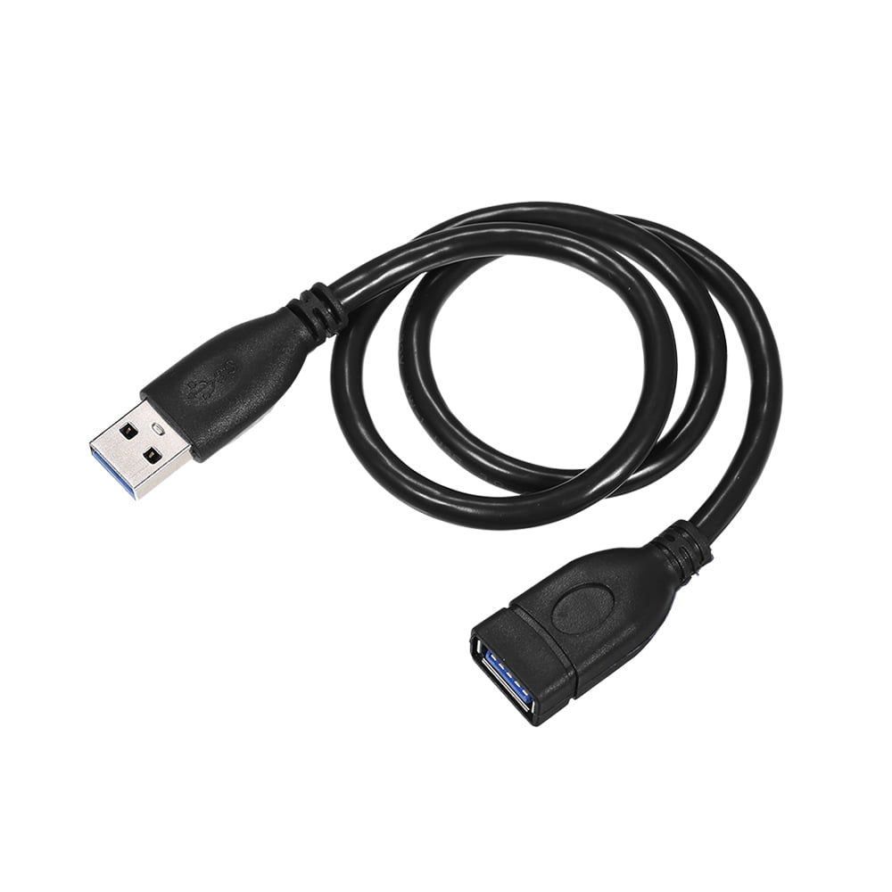 Cables 50cm White USB 2.0 Cable Male to Female Extension Cable USB Data Charge Power Cord Extender for PC Laptop Cable Length: 50CM