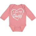 thumbnail image 3 of Inktastic I Love My Daddy in White Chalk Heart Boys or Girls Long Sleeve Baby Bodysuit, 3 of 5